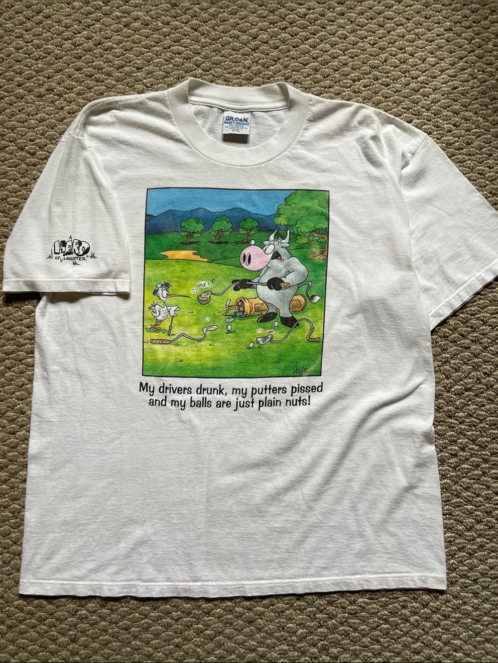 Vintage funny golf cartoon t shirt